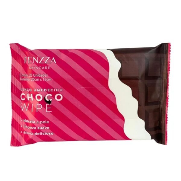 Lenço Umedecido De Limpeza Facial Choco Wipe - Fenzza 25 lenços umedecidos de 20cm x 15cm
